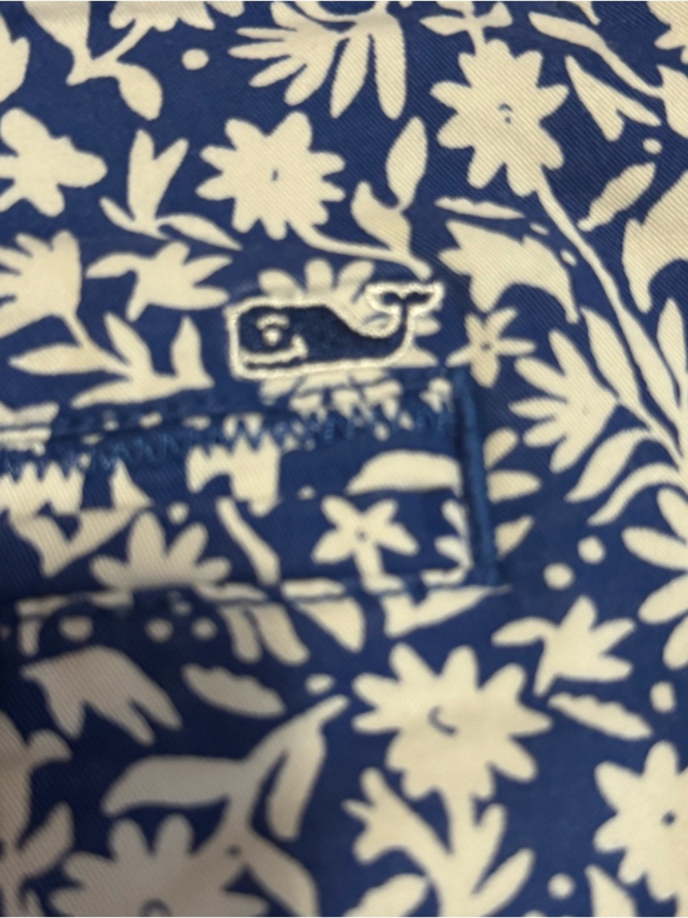 Vineyard Vines Blue and White Floral Print Shorts - Picture 7 of 7